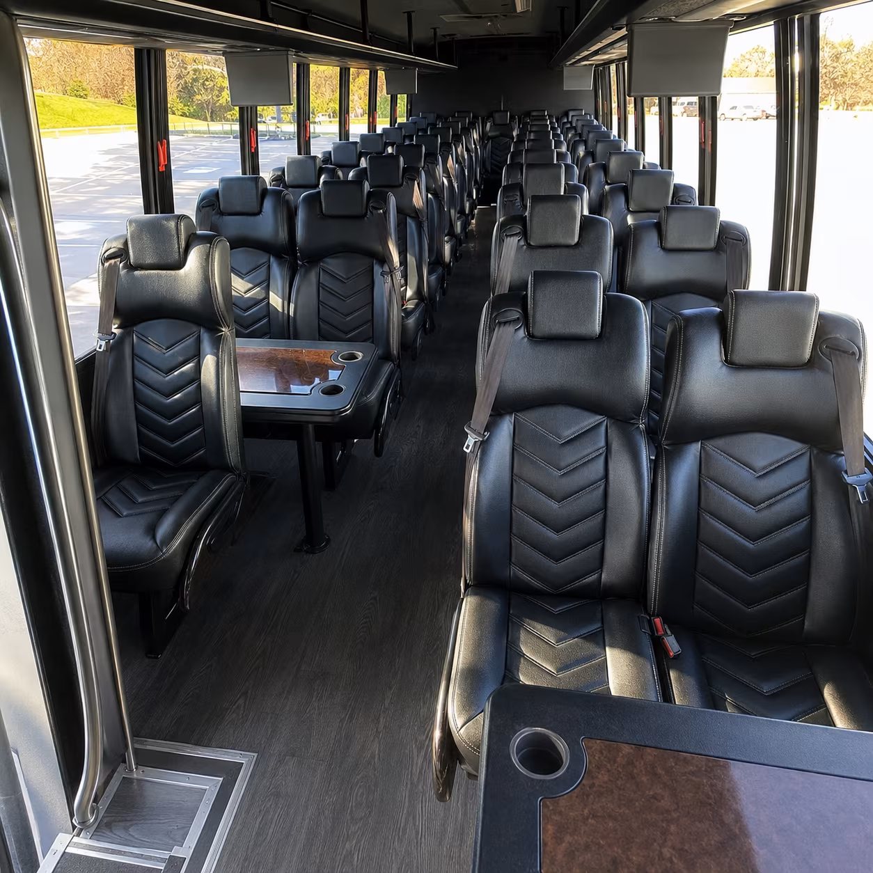 lawton 28 passenger minibus inside
