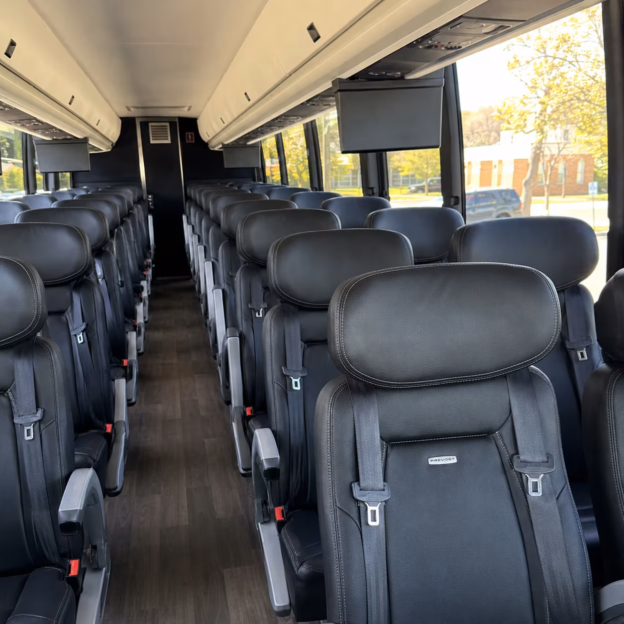 lawton 45 passenger charter bus inside