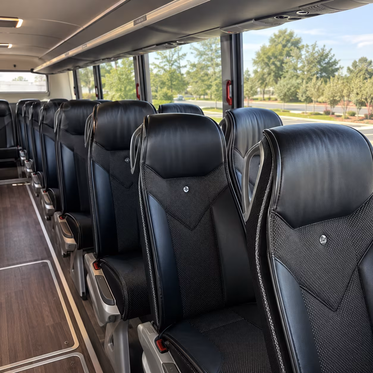 lawton 45 passenger charter bus interior