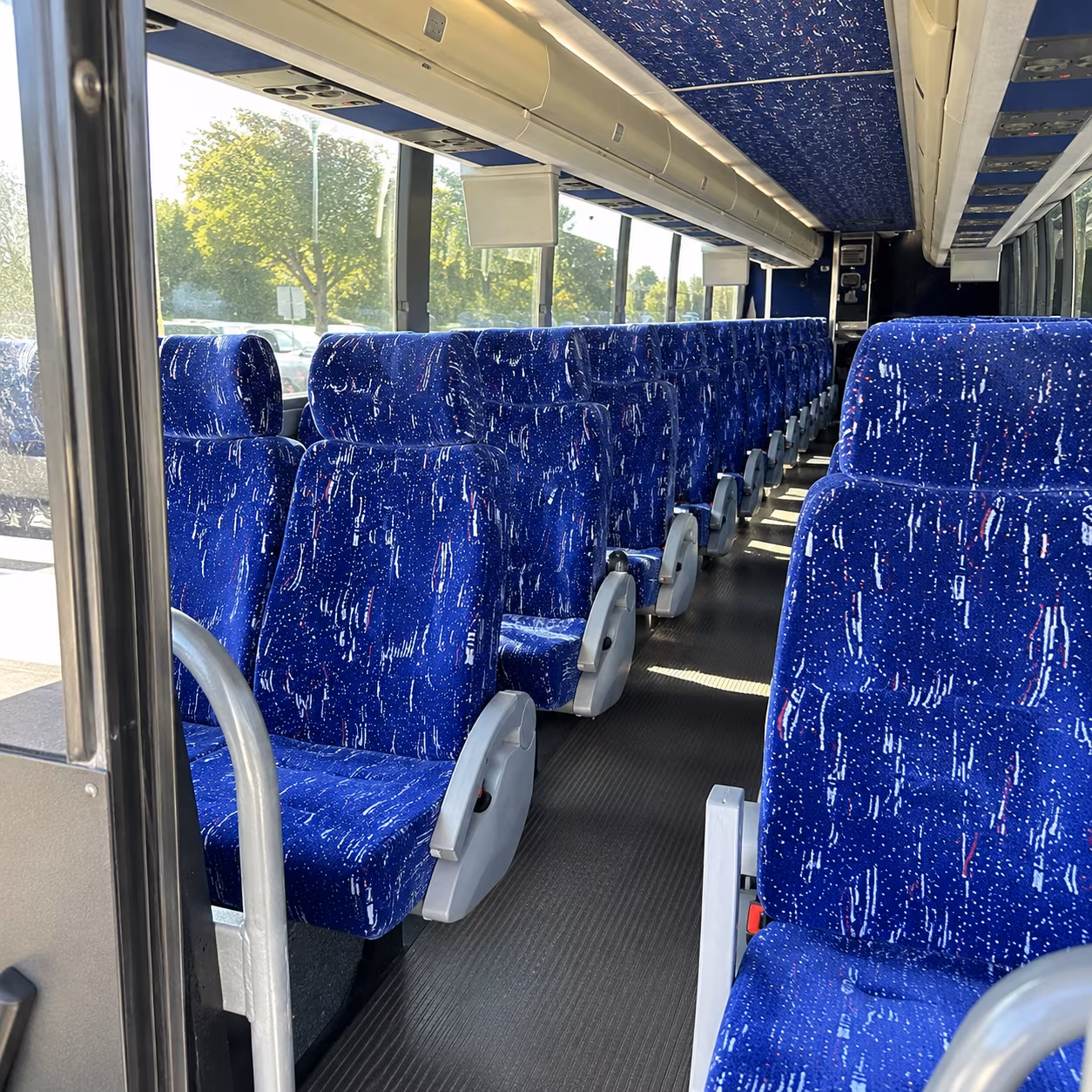 lawton 50 passenger charter bus inside