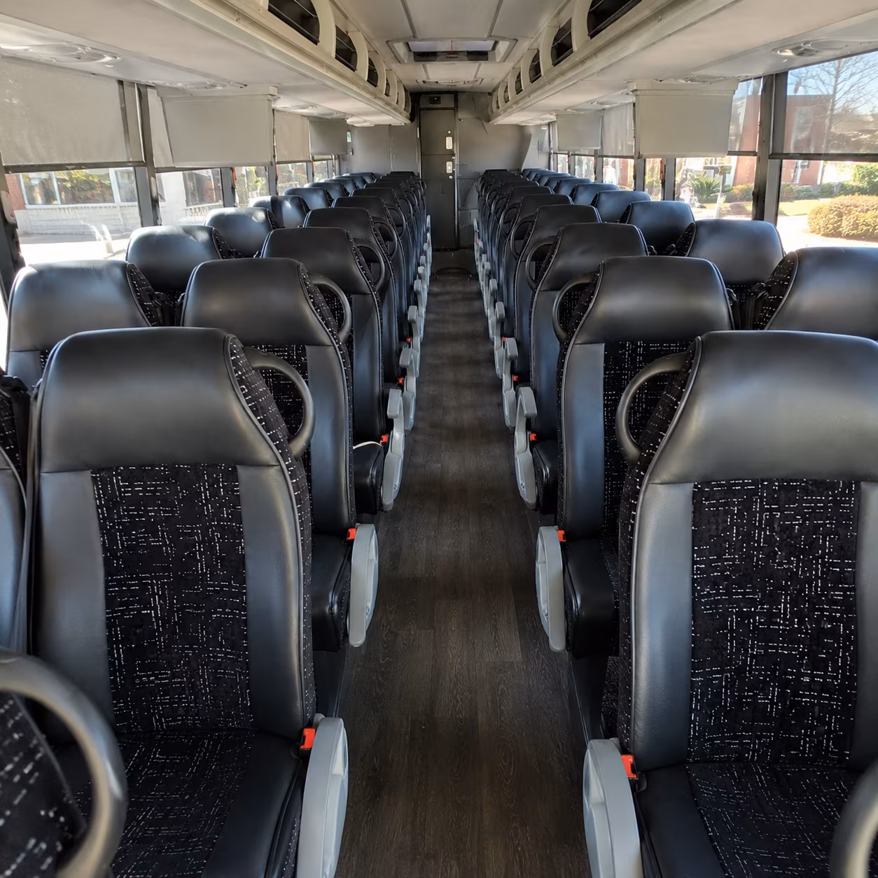 lawton 54 passenger charter bus inside