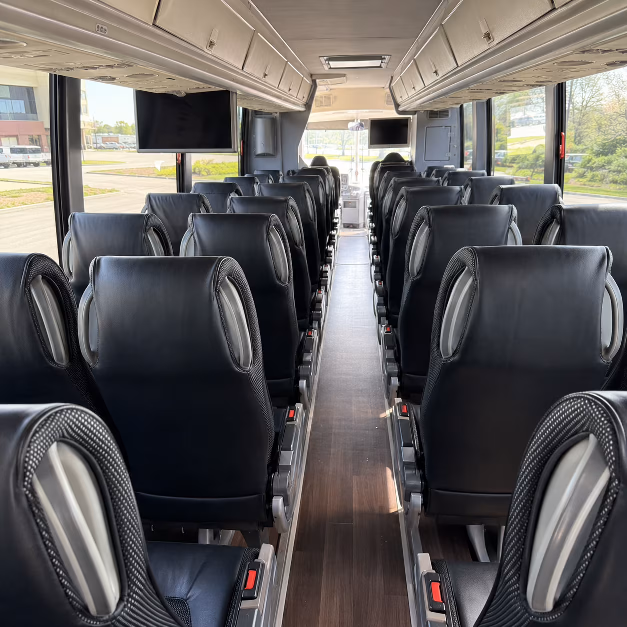 lawton 56 passenger charter bus inside